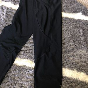 crop workout leggings with mesh